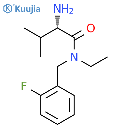 (S)-2-Amino-N-ethyl-N-(2-fluoro-benzyl)-3-methyl-butyramide structure