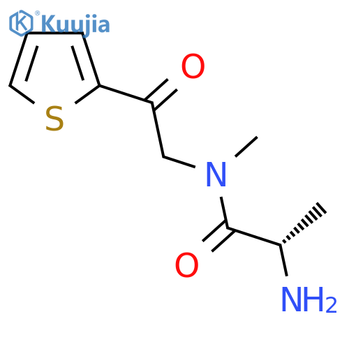 (S)-2-Amino-N-methyl-N-(2-oxo-2-thiophen-2-yl-ethyl)-propionamide structure