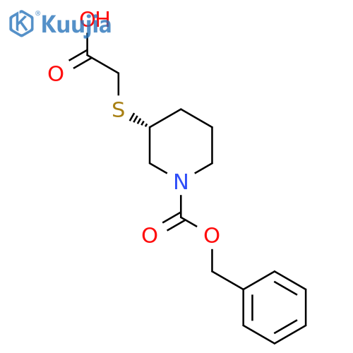 (R)-3-Carboxymethylsulfanyl-piperidine-1-carboxylic acid benzyl ester structure