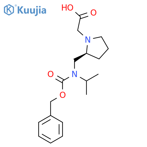 {(S)-2-[(Benzyloxycarbonyl-isopropyl-amino)-methyl]-pyrrolidin-1-yl}-acetic acid structure