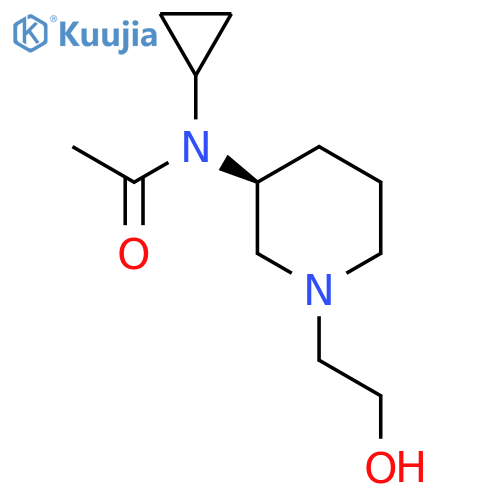 N-Cyclopropyl-N-[(S)-1-(2-hydroxy-ethyl)-piperidin-3-yl]-acetamide structure
