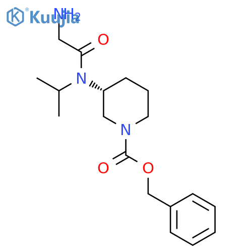(R)-3-[(2-Amino-acetyl)-isopropyl-amino]-piperidine-1-carboxylic acid benzyl ester structure