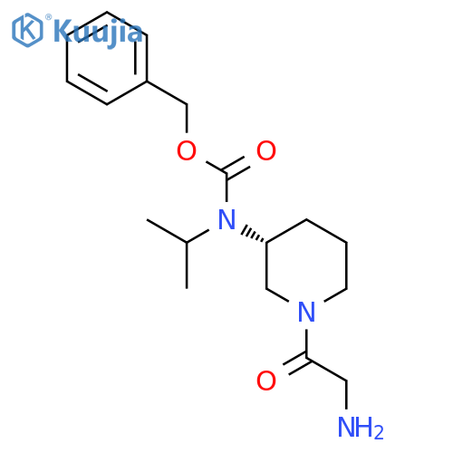 [(R)-1-(2-Amino-acetyl)-piperidin-3-yl]-isopropyl-carbamic acid benzyl ester structure
