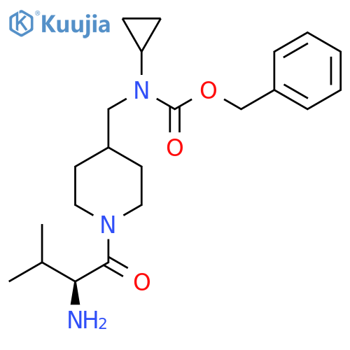 [1-((S)-2-Amino-3-methyl-butyryl)-piperidin-4-ylmethyl]-cyclopropyl-carbamic acid benzyl ester structure