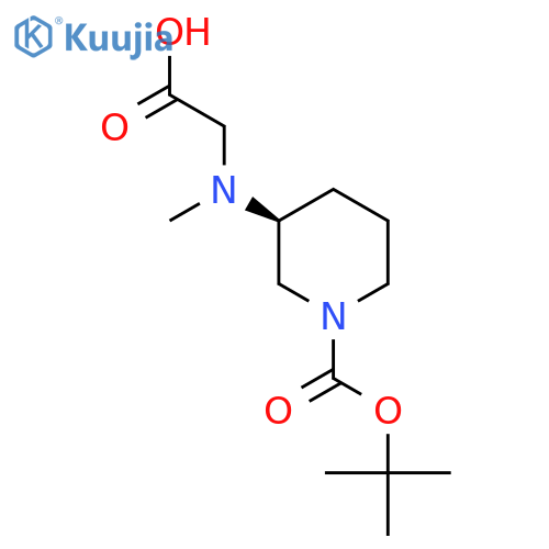(S)-3-(Carboxymethyl-methyl-amino)-piperidine-1-carboxylic acid tert-butyl ester structure