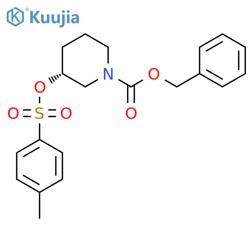 (R)-3-(Toluene-4-sulfonyloxy)-piperidine-1-carboxylic acid benzyl ester structure