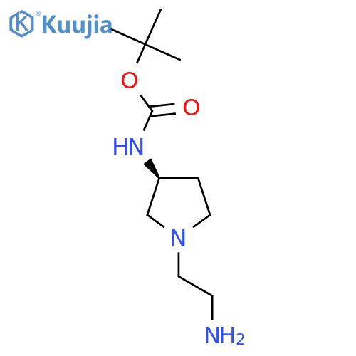 [(S)-1-(2-Amino-ethyl)-pyrrolidin-3-yl]-carbamic acid tert-butyl ester structure