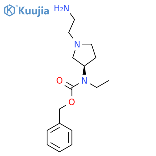 [(R)-1-(2-Amino-ethyl)-pyrrolidin-3-yl]-ethyl-carbamic acid benzyl ester structure