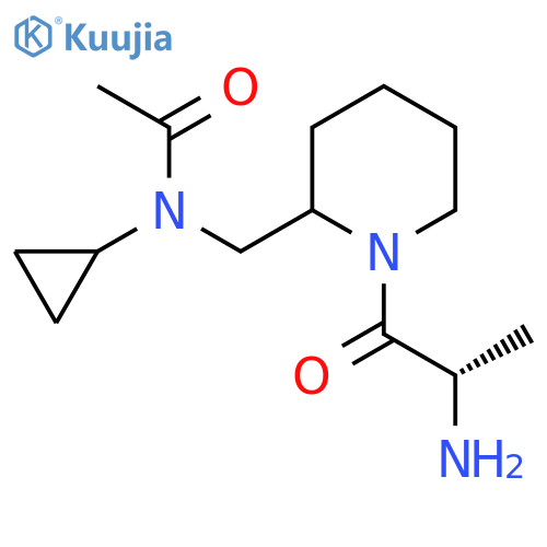 N-[1-((S)-2-Amino-propionyl)-piperidin-2-ylmethyl]-N-cyclopropyl-acetamide structure