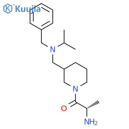 (S)-2-Amino-1-{3-[(benzyl-isopropyl-amino)-methyl]-piperidin-1-yl}-propan-1-one structure