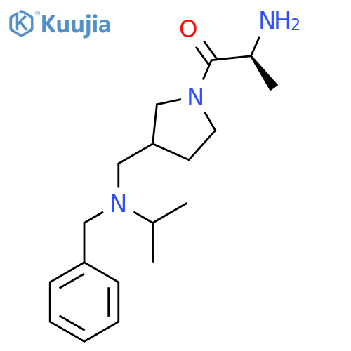 (S)-2-Amino-1-{3-[(benzyl-isopropyl-amino)-methyl]-pyrrolidin-1-yl}-propan-1-one structure