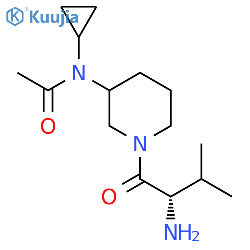 N-[1-((S)-2-Amino-3-methyl-butyryl)-piperidin-3-yl]-N-cyclopropyl-acetamide structure