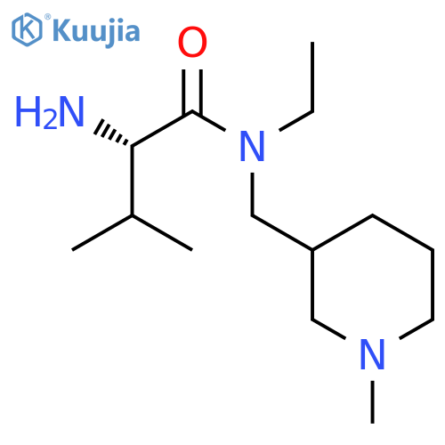 (S)-2-Amino-N-ethyl-3-methyl-N-(1-methyl-piperidin-3-ylmethyl)-butyramide structure