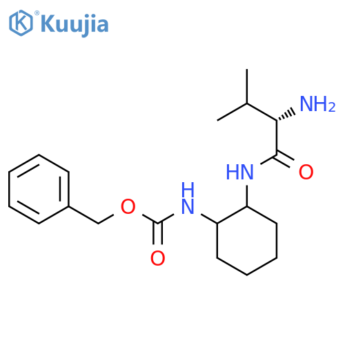 [2-((S)-2-Amino-3-methyl-butyrylamino)-cyclohexyl]-carbamic acid benzyl ester structure
