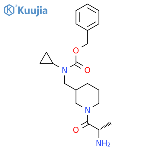 [1-((S)-2-Amino-propionyl)-piperidin-3-ylmethyl]-cyclopropyl-carbamic acid benzyl ester structure