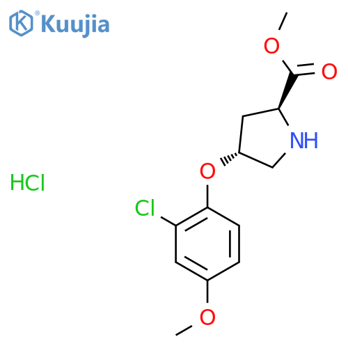Methyl (2S,4S)-4-(2-Chloro-4-methoxyphenoxy)-2-pyrrolidinecarboxylate Hydrochloride structure