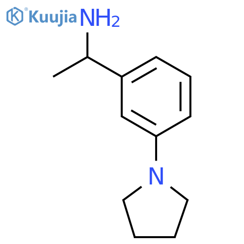 1-3-(pyrrolidin-1-yl)phenylethan-1-amine structure