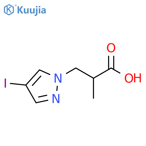 3-(4-Iodo-pyrazol-1-yl)-2-methyl-propionic acid structure