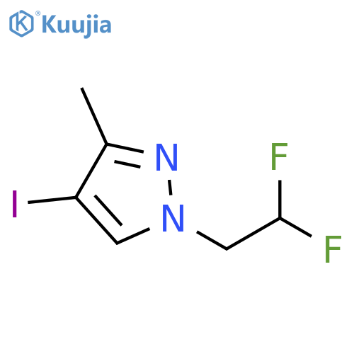 1-(2,2-difluoroethyl)-4-iodo-3-methyl-1H-pyrazole structure