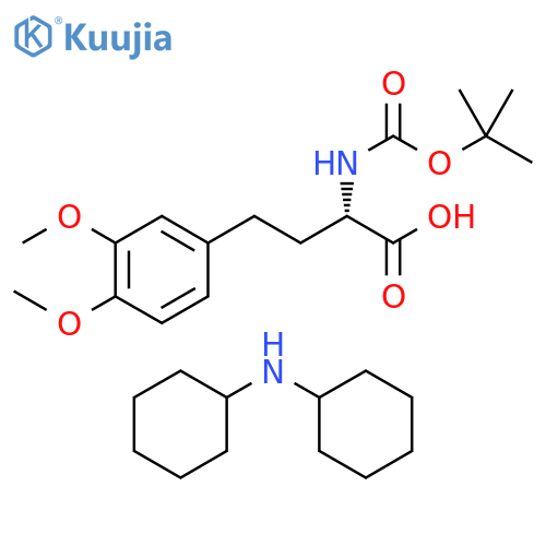(S)-Boc-2-amino-4-(3,4-dimethoxyphenyl)-butyric acid dicyclohexylammonium salt structure