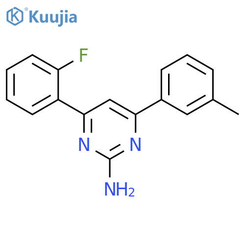 4-(2-fluorophenyl)-6-(3-methylphenyl)pyrimidin-2-amine structure