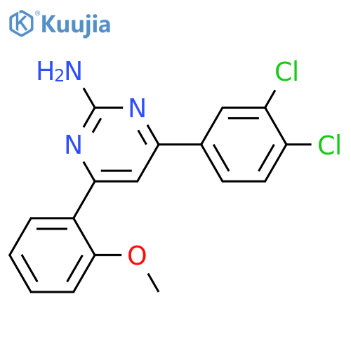 4-(3,4-dichlorophenyl)-6-(2-methoxyphenyl)pyrimidin-2-amine structure