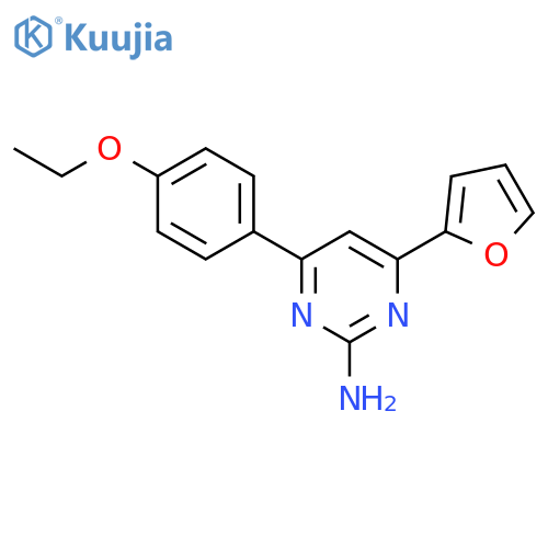 4-(4-ethoxyphenyl)-6-(furan-2-yl)pyrimidin-2-amine structure
