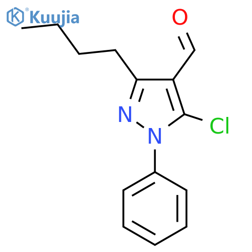 3-Butyl-5-chloro-1-phenyl-1H-pyrazole-4-carbaldehyde structure