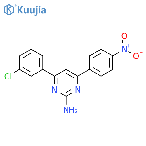 4-(3-chlorophenyl)-6-(4-nitrophenyl)pyrimidin-2-amine structure