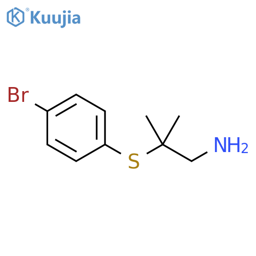 1-(1-amino-2-methylpropan-2-yl)sulfanyl-4-bromobenzene structure