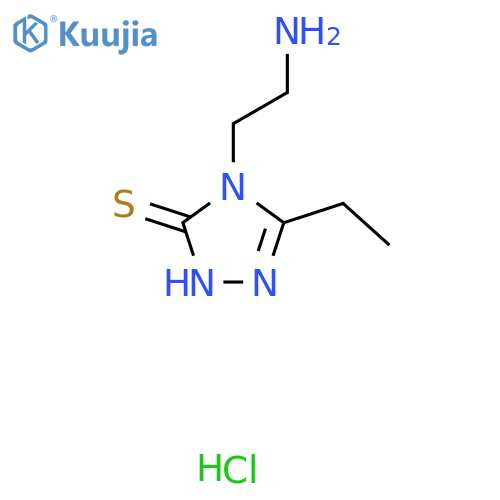 4-(2-Aminoethyl)-5-ethyl-4H-1,2,4-triazole-3-thiol hydrochloride structure