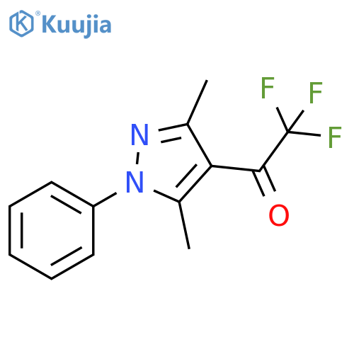 1-(3,5-dimethyl-1-phenyl-1H-pyrazol-4-yl)-2,2,2-trifluoroethan-1-one structure