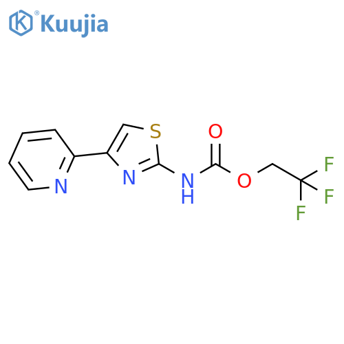 Carbamic acid, N-[4-(2-pyridinyl)-2-thiazolyl]-, 2,2,2-trifluoroethyl ester structure