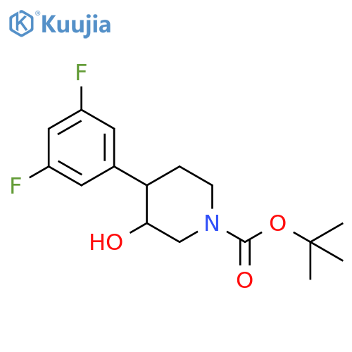 tert-butyl 4-(3,5-difluorophenyl)-3-hydroxypiperidine-1-carboxylate structure
