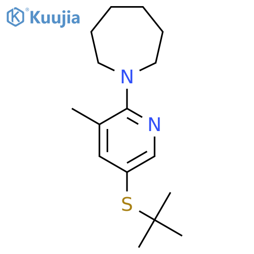 1-(5-(Tert-Butylthio)-3-methylpyridin-2-yl)azepane structure