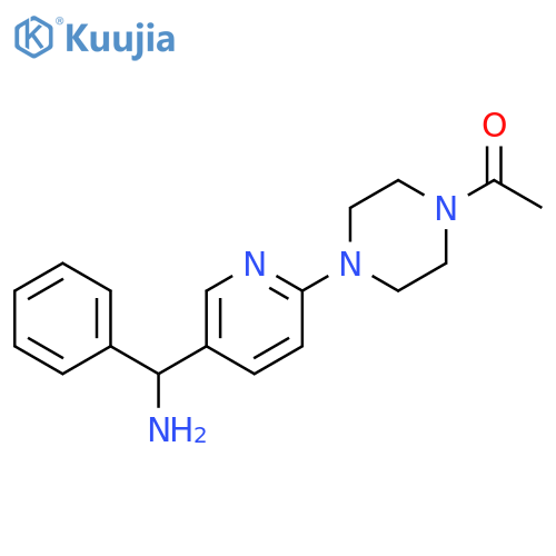 1-{4-[5-(Amino-phenyl-methyl)-pyridin-2-yl]-piperazin-1-yl}-ethanone structure