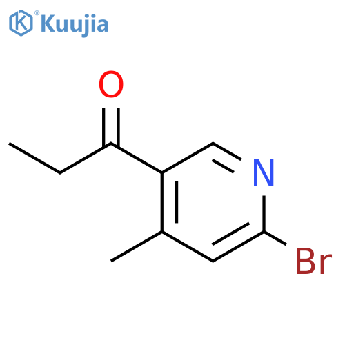 1-(6-Bromo-4-methyl-pyridin-3-yl)-propan-1-one structure