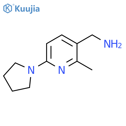C-(2-Methyl-6-pyrrolidin-1-yl-pyridin-3-yl)-methylamine structure