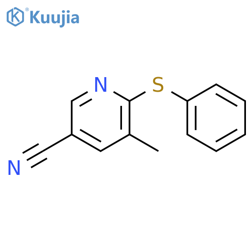 5-Methyl-6-phenylsulfanyl-nicotinonitrile structure