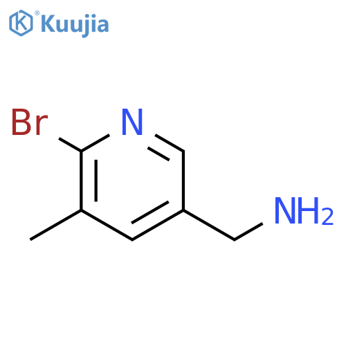 C-(6-BroMo-5-Methyl-pyridin-3-yl)-MethylaMine structure