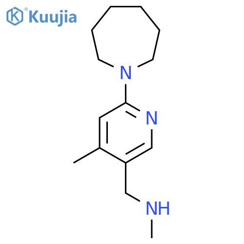 1-(6-(Azepan-1-yl)-4-methylpyridin-3-yl)-N-methylmethanamine structure