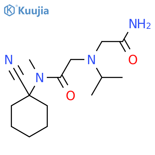 2-[(carbamoylmethyl)(propan-2-yl)amino]-N-(1-cyanocyclohexyl)-N-methylacetamide structure