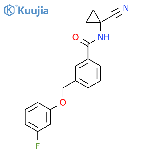 N-(1-cyanocyclopropyl)-3-[(3-fluorophenoxy)methyl]benzamide structure