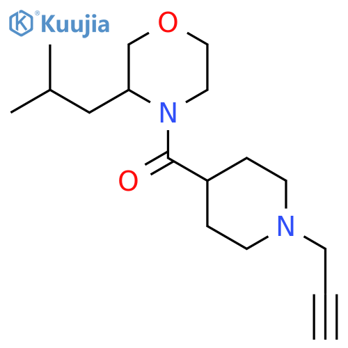 3-(2-Methylpropyl)-4-[1-(prop-2-yn-1-yl)piperidine-4-carbonyl]morpholine structure