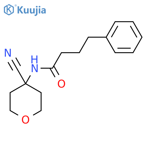 N-(4-cyanooxan-4-yl)-4-phenylbutanamide structure