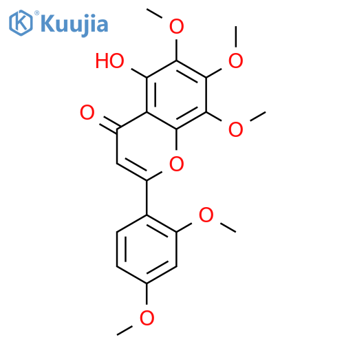 5-hydroxyl-6,7,8,2',4'-pentamethoxyflavone structure