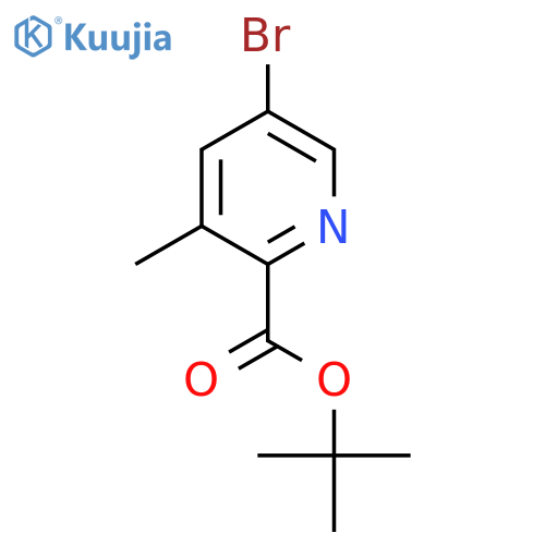 tert-butyl 5-bromo-3-methylpyridine-2-carboxylate structure