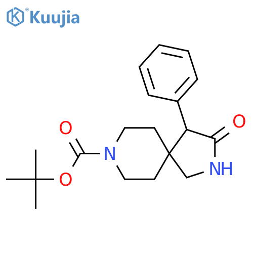 Tert-butyl 3-oxo-4-phenyl-2,8-diazaspiro[4.5]decane-8-carboxylate structure