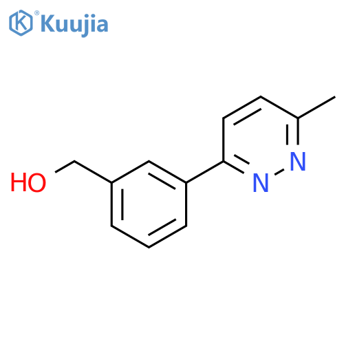 Benzenemethanol, 3-(6-methyl-3-pyridazinyl)- structure