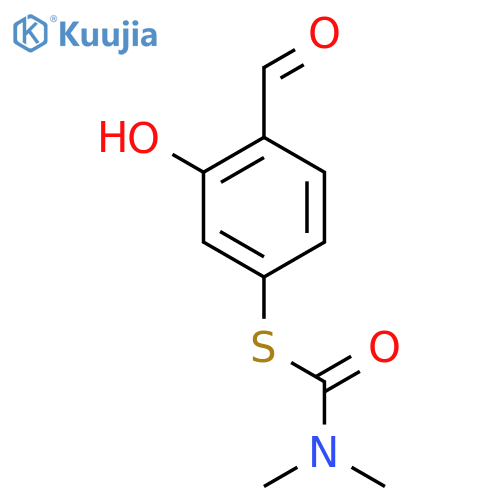 1-(4-formyl-3-hydroxyphenyl)sulfanyl-N,N-dimethylformamide structure
